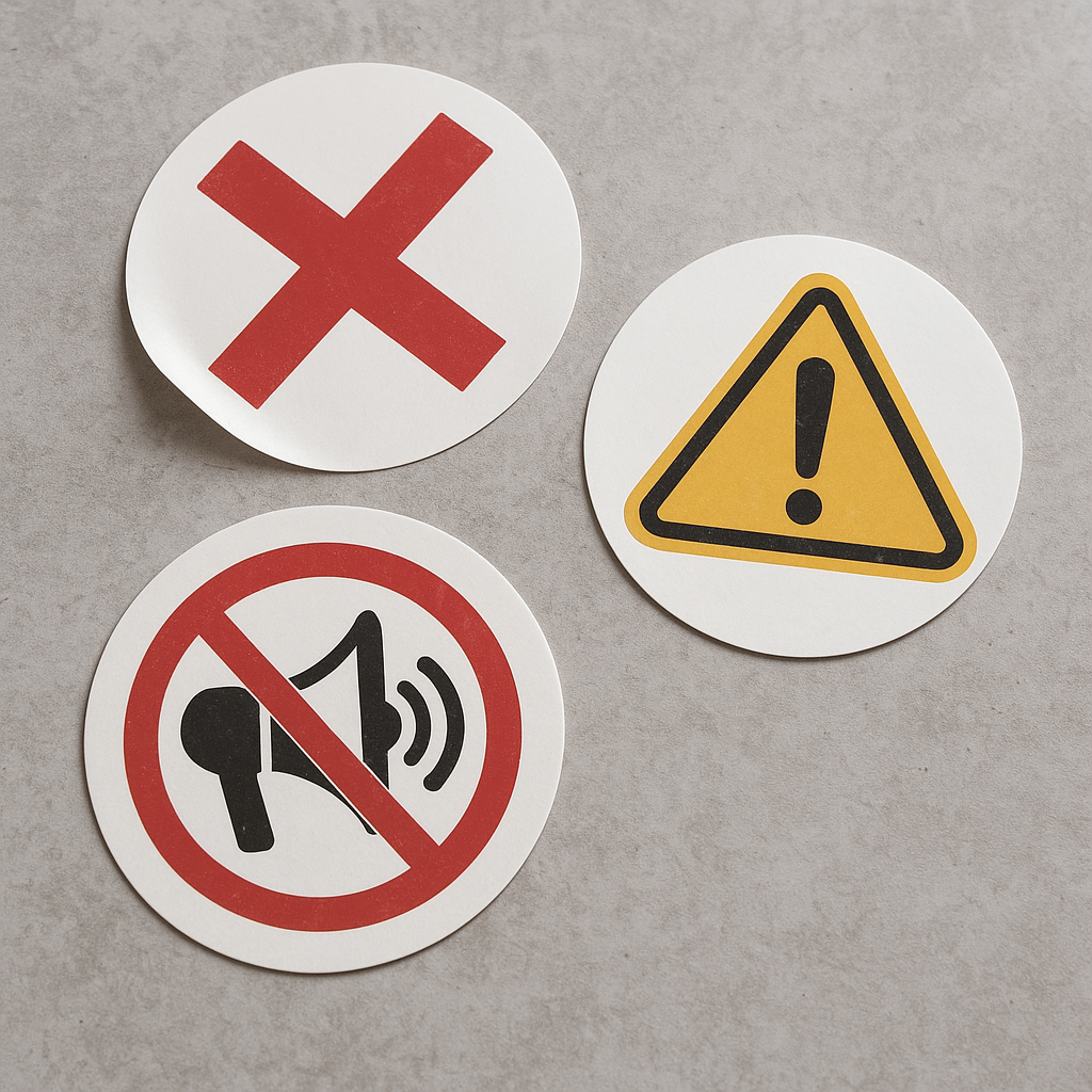 Najczęstsze błędy przy projektowaniu naklejek reklamowych